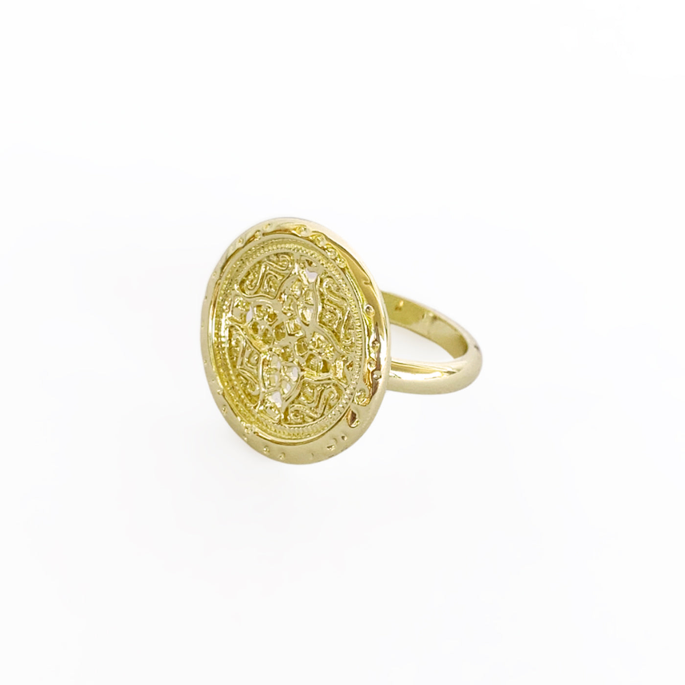 Rosette Medallion Ring