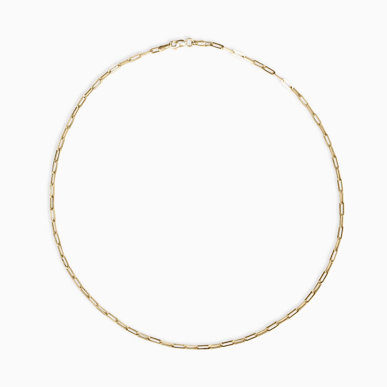 Dainty Link Breaker Necklace 14K Solid Gold