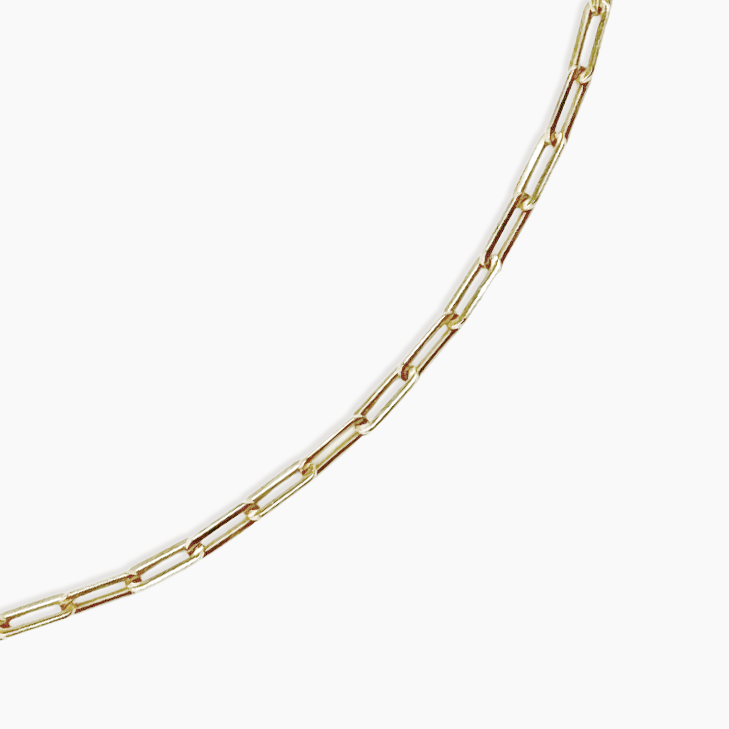Dainty Link Breaker Necklace 14K Solid Gold