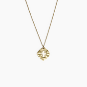 Square Cross Cut Out Necklace 14K Solid Gold
