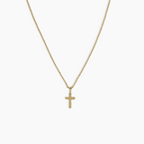 Dainty Cross Necklace 14K Solid Gold