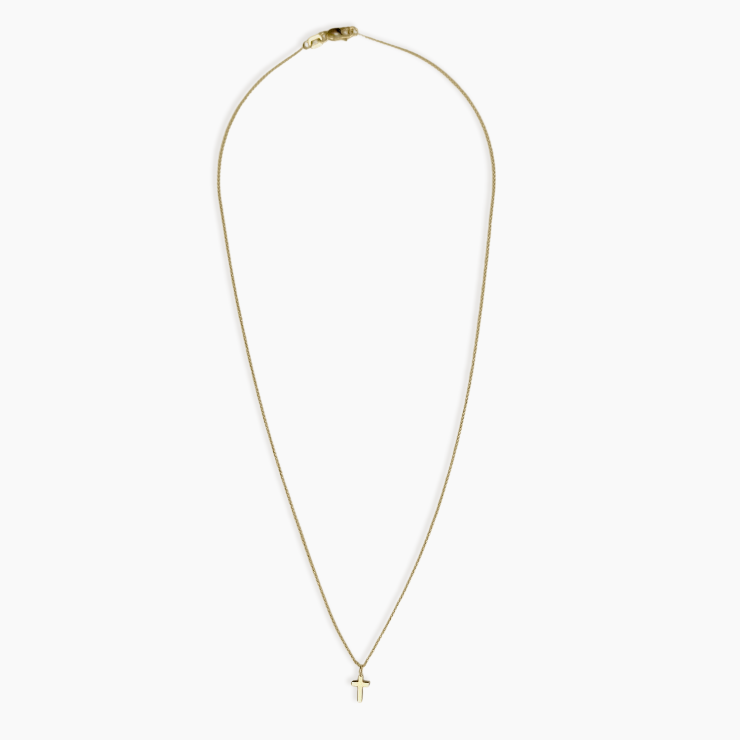 Dainty Cross Necklace 14K Solid Gold