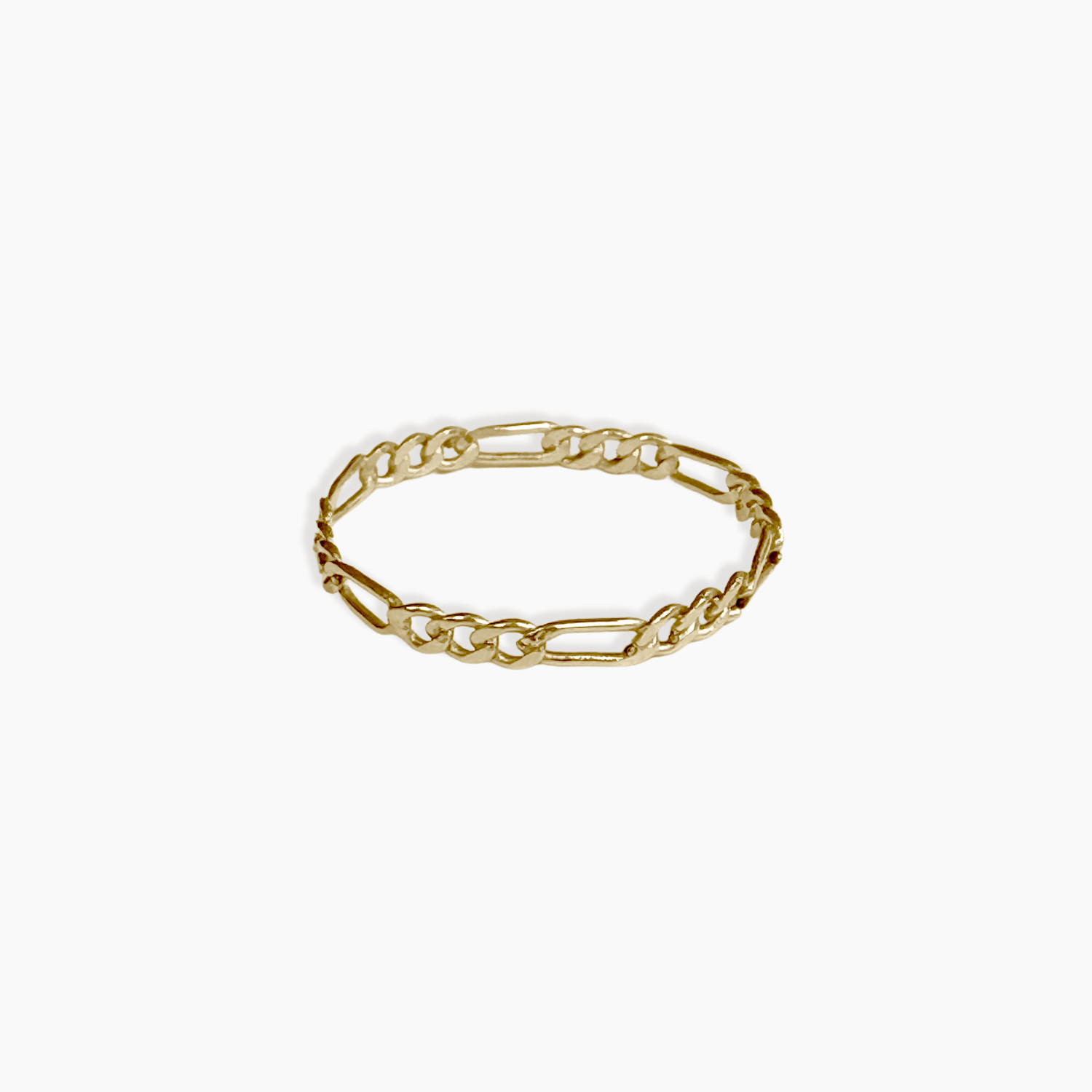 Dainty Chain Breaker Ring 14K Solid Gold