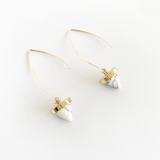 Marble Arrow Drop Earrings
