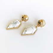 Marble Diamond Drop Earrings