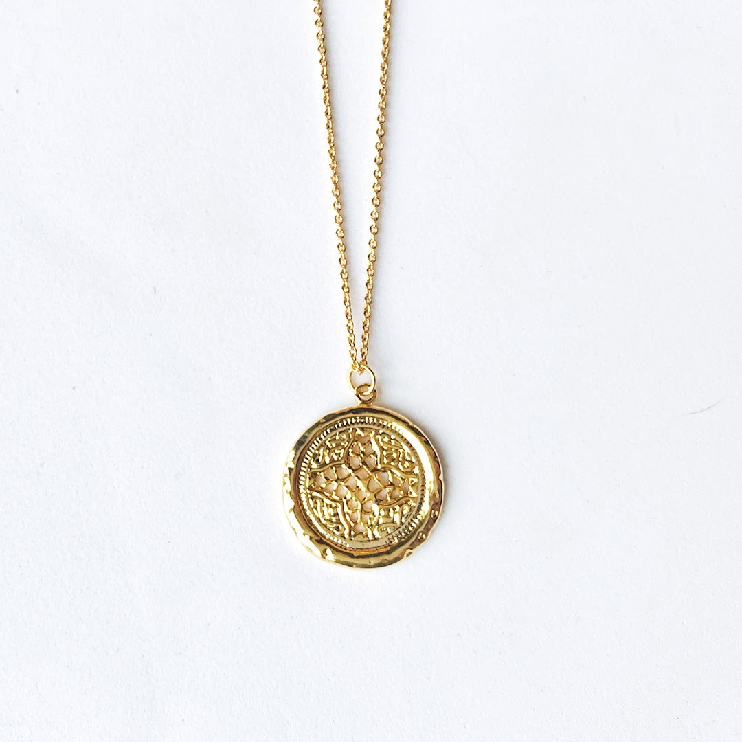 Rosette Medallion Necklace