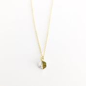 Dainty Marble Pendant Necklace Gold