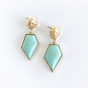 Turquoise Diamond Drop Earrings