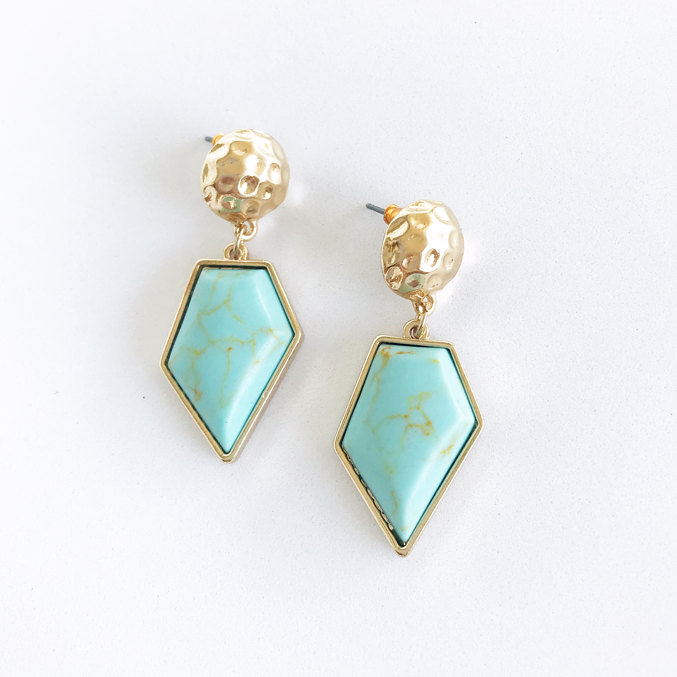Turquoise Diamond Drop Earrings