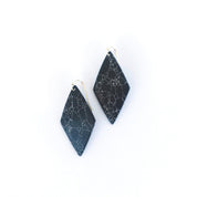 Statement Black Marble Earrings