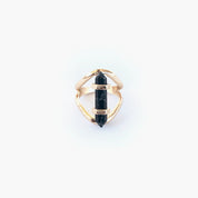 Black Marble Pillar Ring
