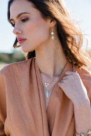 Marble Geo Drop Earrings