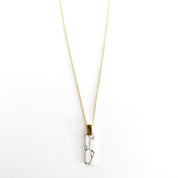 Dainty Marble Pillar Necklace Gold