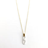 Dainty Marble Pillar Necklace Gold
