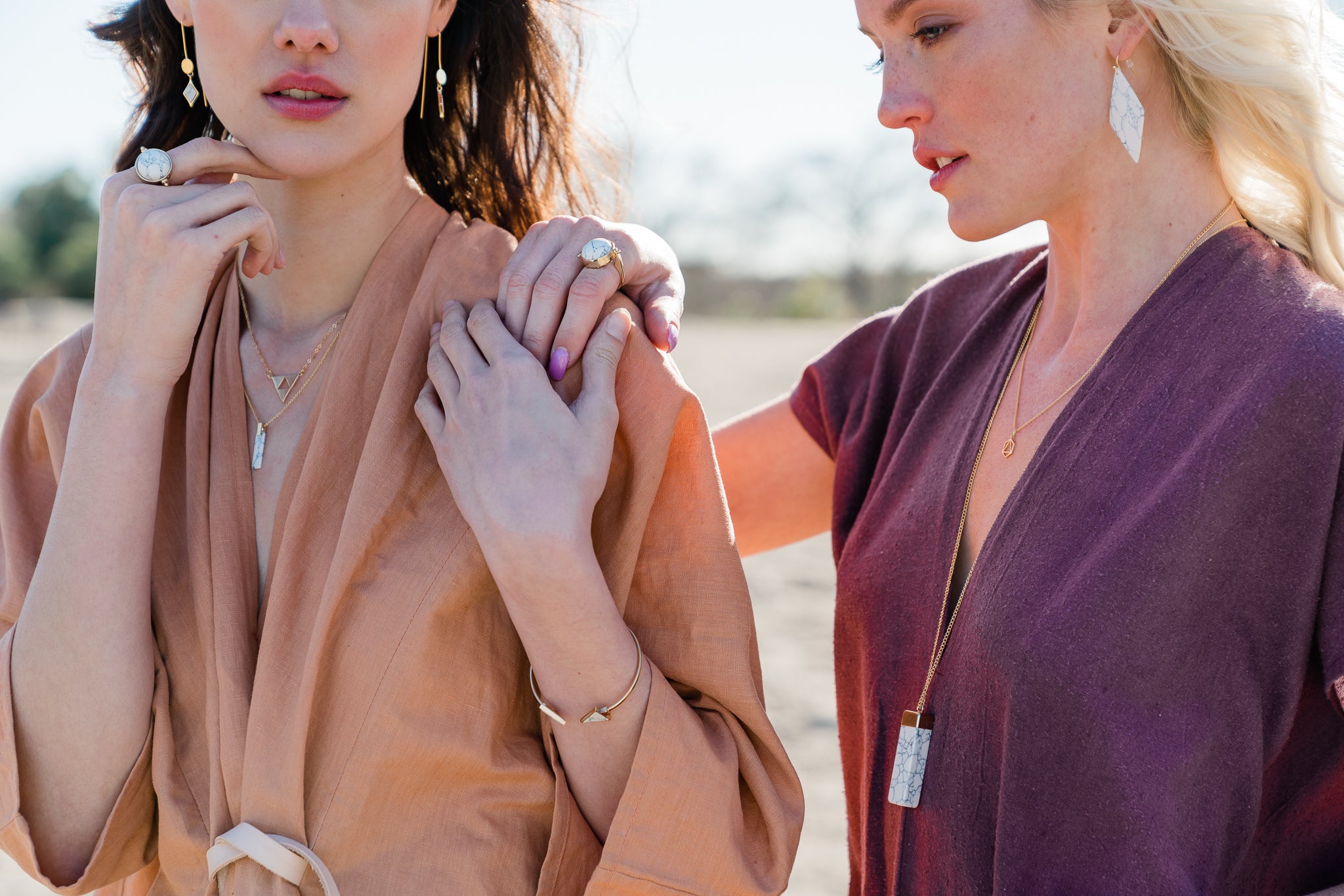 Statement Marble Earrings
