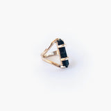 Black Marble Pillar Ring