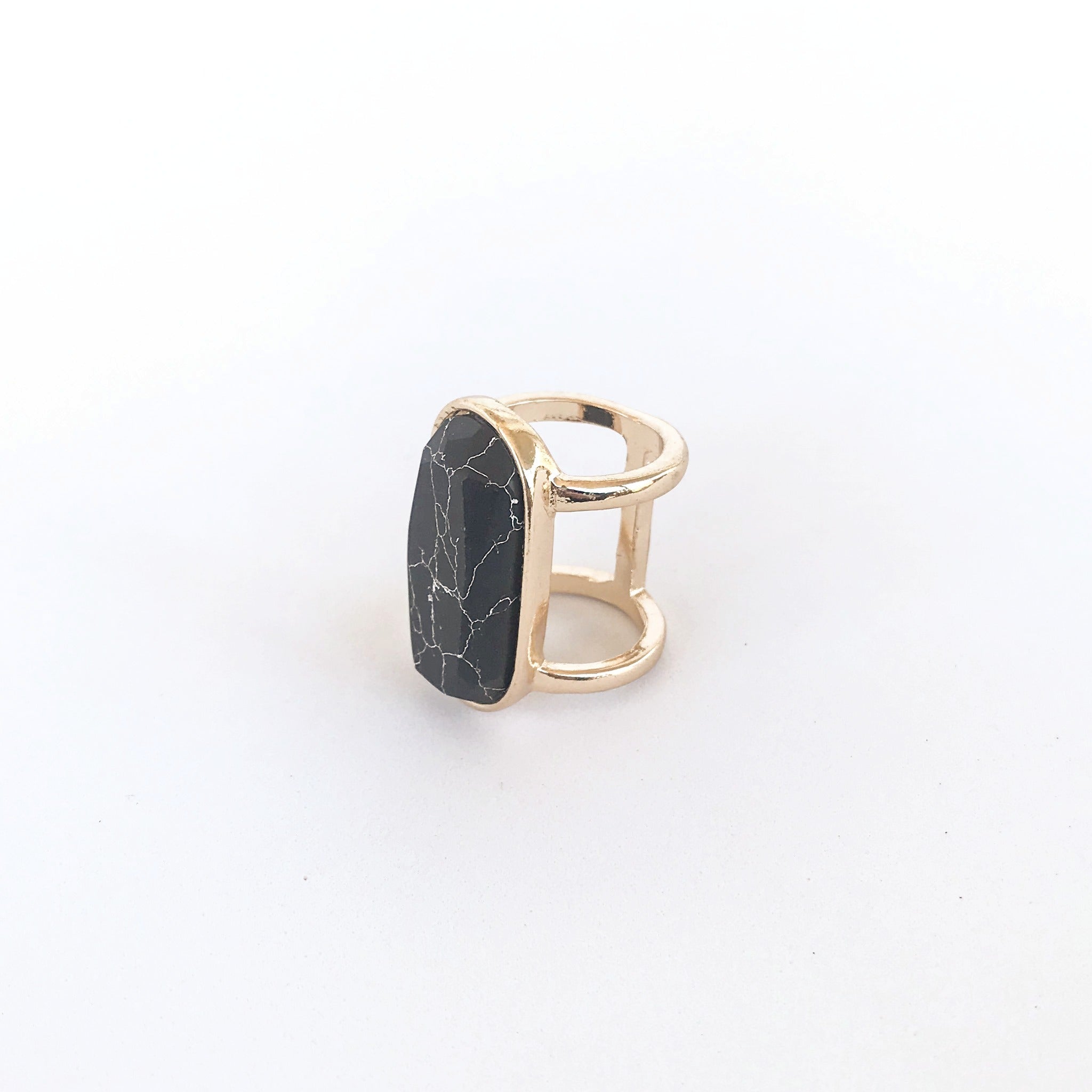 Black Marble Altar Ring