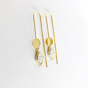 Marble Geo Drop Earrings