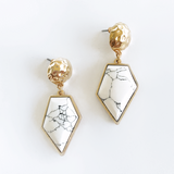 Marble Diamond Drop Earrings