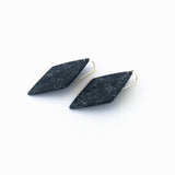 Statement Black Marble Earrings