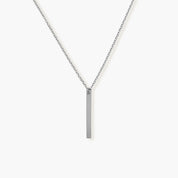 Silver Long Bar Necklace