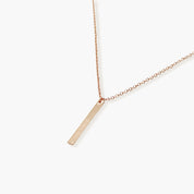Rose Gold Long Bar Necklace