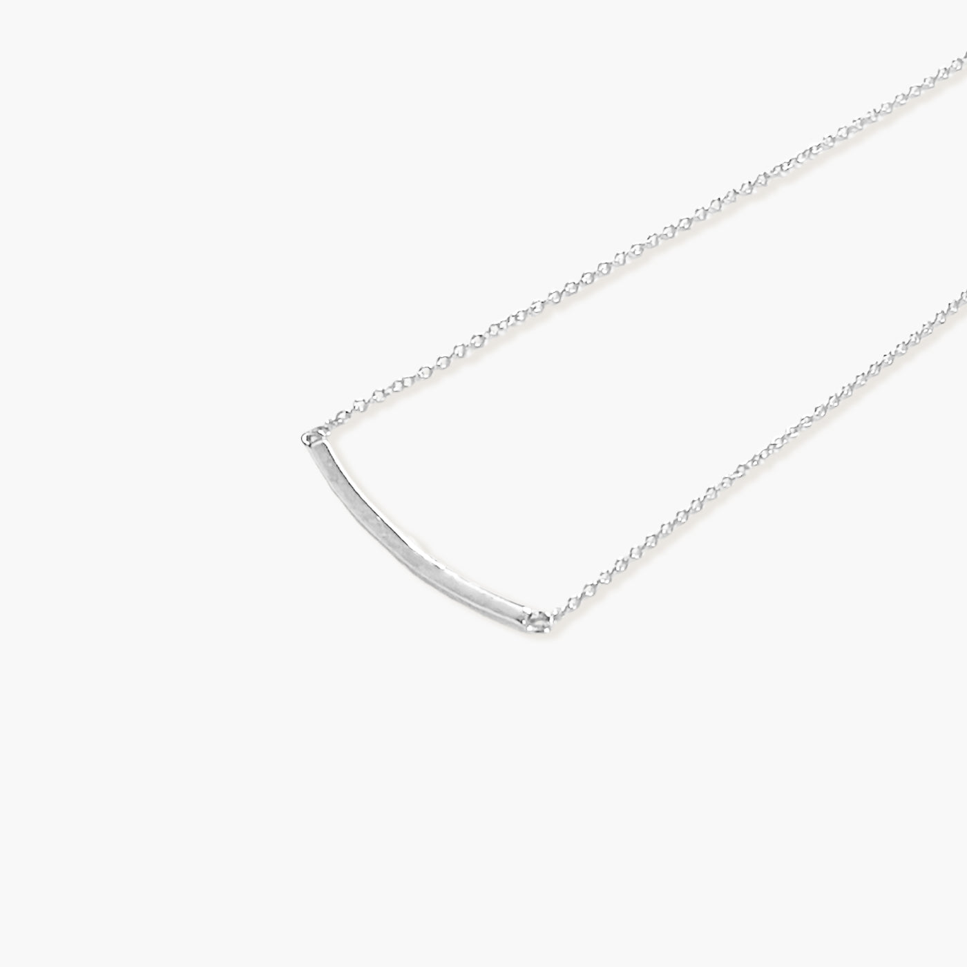 Silver Bended Bar Necklace