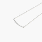 Silver Bended Bar Necklace
