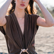 Silver Dainty Olive Branch Necklace