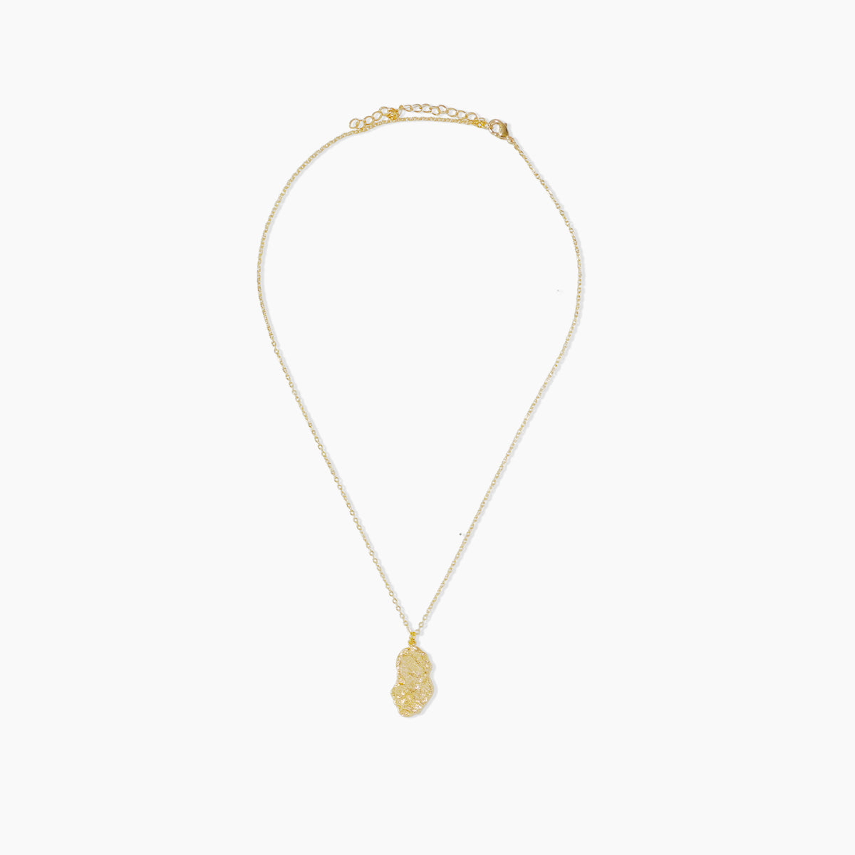 Oval Hammered Necklace