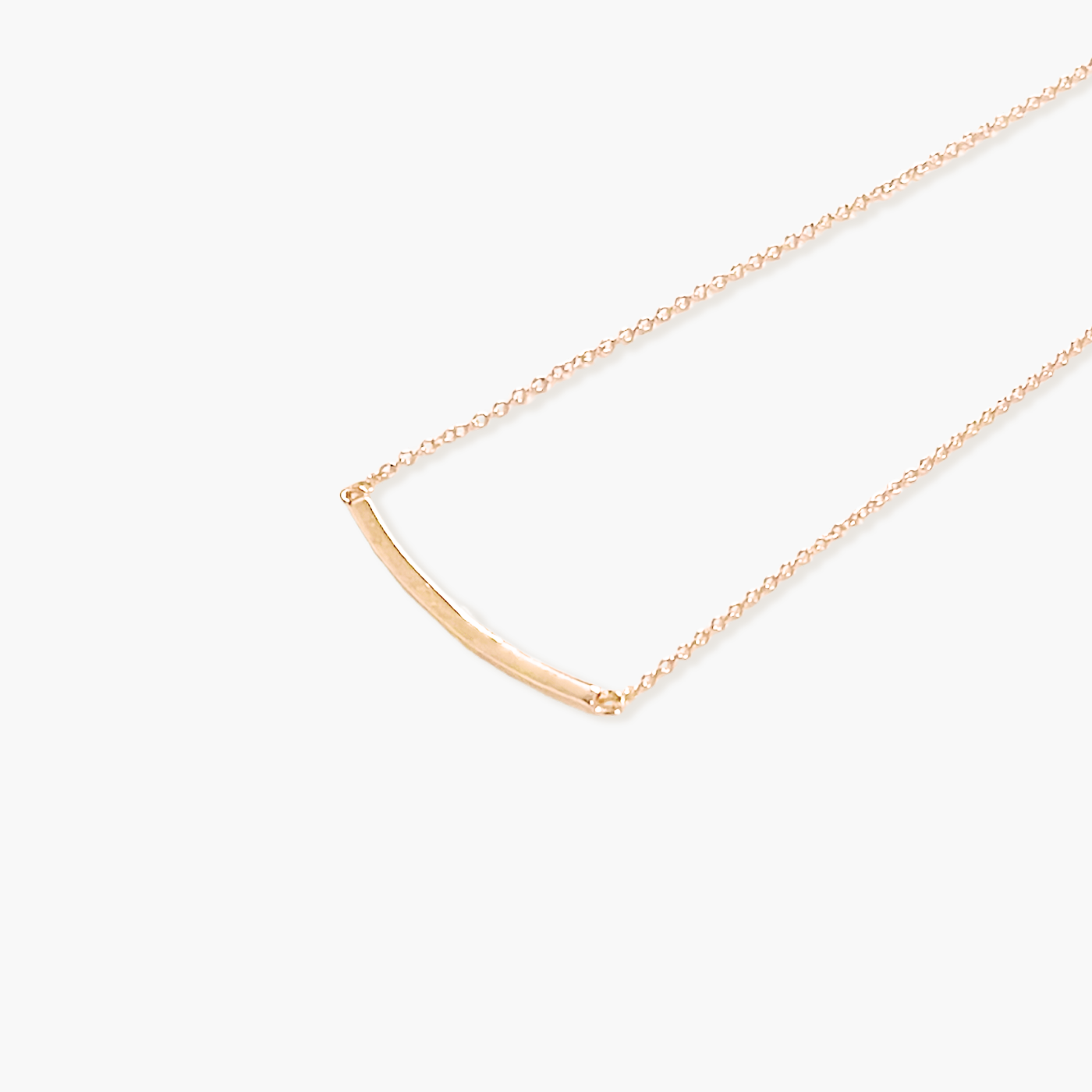 Rose Gold Bended Bar Necklace