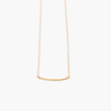 Rose Gold Bended Bar Necklace