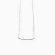 Silver Bended Bar Necklace