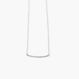 Silver Bended Bar Necklace