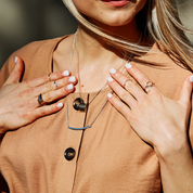 Bended Bar Midi Ring Stack