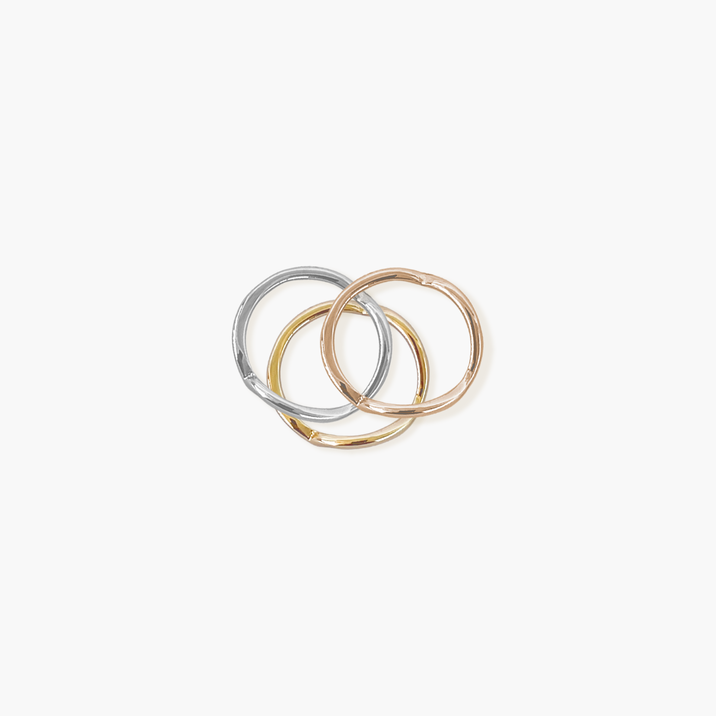 Bended Bar Midi Ring Stack