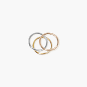 Bended Bar Midi Ring Stack