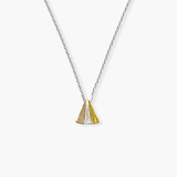 Silver Blended Bar Necklace