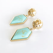 Turquoise Diamond Drop Earrings