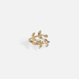 Dainty Olive Branch Ring Gold