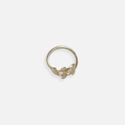 Dainty Olive Branch Ring Gold