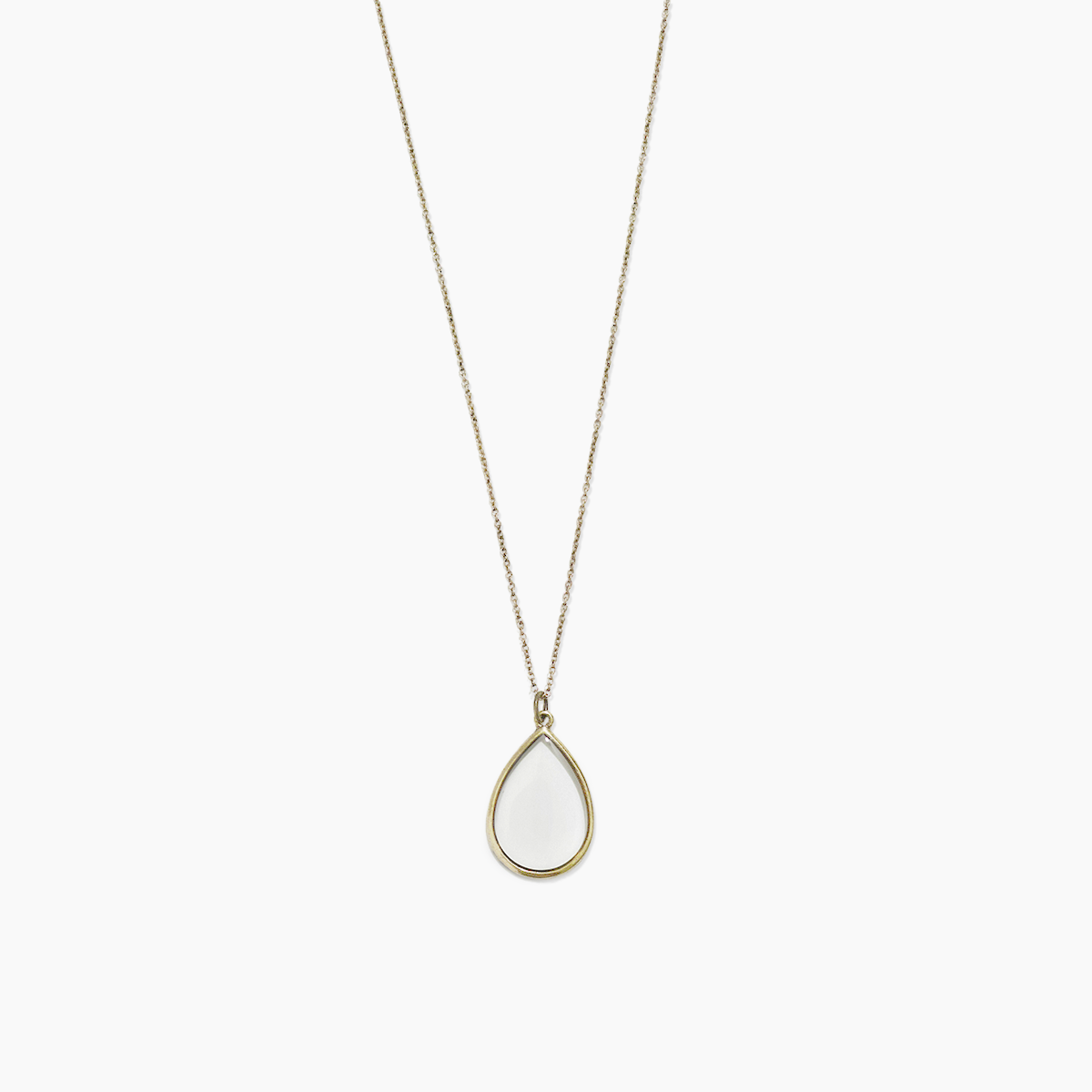 Dainty Stained Glass Tear Drop Necklace