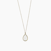 Dainty Stained Glass Tear Drop Necklace