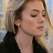 Dainty Hammered Bar Earrings