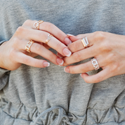 Dainty Bar Ring Stack