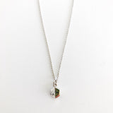Silver Dainty Marble Pendant Necklace