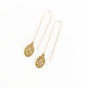 Dainty Miraculous Medallion Earrings