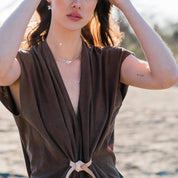 Silver Dainty Olive Branch Necklace