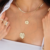 Dainty Palm Necklace