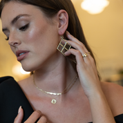 Diamond Stained Glass Earrings